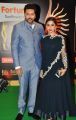 Jayam Ravi, Aarthi @ IIFA Utsavam 2015 Green Carpet Stills