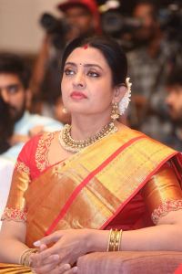 Actress Indraja Silk Saree Pictures @ Razakar Pre-Release