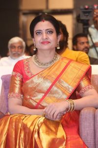 Actress Indraja Silk Saree Pictures @ Razakar Pre-Release