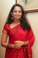 Tamil Actress Indu Thampi in Red Traditional Silk Saree Photos