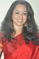 Actress Indu Thampi in Red Silk Saree Cute Pics