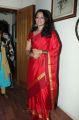 Actress Indu Thampi Cute Pics in Red Silk Saree