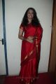 Actress Indu Thampi in Red Silk Saree Cute Pics