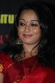 Actress Indu Thampi Cute Pics in Red Silk Saree