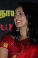 Actress Indu Thampi in Red Silk Saree Cute Pics