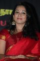 Actress Indu Thampi in Red Silk Saree Cute Pics