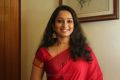 Actress Indu Thampi Cute Pics in Red Silk Saree