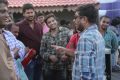 Santhanam, Raju Sundaram @ Inimey Ippadithaan Movie Shooting Spot Photos