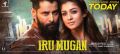 Vikram, Nayanthara in Iru Mugan Movie Release Posters
