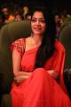 Actress Janani Iyer Red Saree Stills @ V4 MGR Sivaji Academy Awards 2018