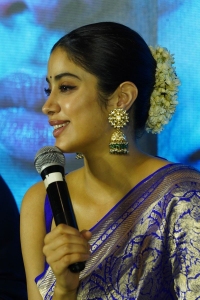 Actress Janhavi Kapoor Saree Pics @ Mili Movie Press Meet