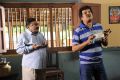 Babu Mohan, Uttej in Janmasthanam Telugu Movie Stills