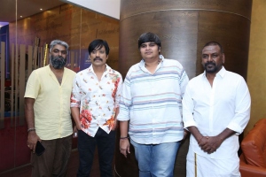 Kaarthekeyen Santhanam, SJ Suryah, Karthik Subbaraj, Raghava Lawrence @ Jigarthanda DoubleX Song Launch Stills