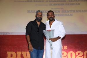 Kaarthekeyen Santhanam, Raghava Lawrence @ Jigarthanda DoubleX Press Meet Stills