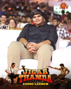 Director Karthik Subbaraj @ Jigarthanda DoubleX Movie Audio Launch Photos