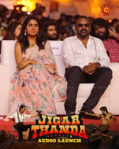 Nimisha Sajayan, Raghava Lawrence @ Jigarthanda DoubleX Audio Launch Photos