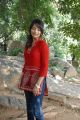 Telugu Actress Jiya Photos in Red Top and Blue Jeans