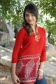 Telugu Actress Jiya Photos in Red Top & Blue Jeans