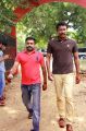 VR Nagendran, Samuthirakani @ Kaaval Movie Shooting Spot Stills