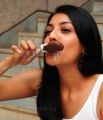Tamil Actress Kajal Eating Ice Cream Photos