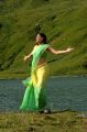 Kajal Agarwal Light Green Saree Hot Stills in Thuppaki Movie