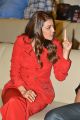 Actress Kajal Agarwal in Red Suit Photos @ Kavacham Teaser Launch