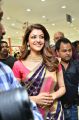 Actress Kajal Agarwal Saree Stills @ Chennai Shopping Mall Kompally Launch