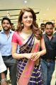 Actress Kajal Agarwal in Beautiful Saree Stills @ Chennai Shopping Mall Kompally Launch