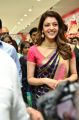 Actress Kajal Agarwal in Beautiful Saree Stills @ Chennai Shopping Mall Kompally Launch