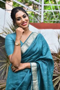 Laila Movie Actress Kamakshi Bhaskarla Saree Images