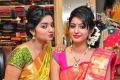 Haneesha, Vaibhavi @ Kancheevaram Collection Launch at Srinivasa Textiles