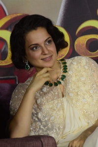 Actress Kangana Ranaut Saree Stills @ Chandramukhi 2 Press Meet