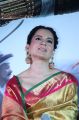 Actress Kangana Ranaut in Silk Saree Stills @ Manikarnika Press Meet