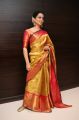 Actress Kangana Ranaut in Silk Saree Stills @ Manikarnika Press Meet