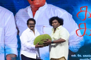 Thangar Bachan, Yogi Babu @ Karumegangal Kalaigindrana Audio Launch Stills