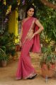 Actress Kavya Singh Stills in Pink Georgette Saree