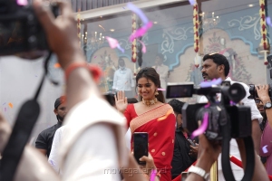 Actress Keerthy Suresh launches CMR Shopping Mall Mancherial Telangana Photos