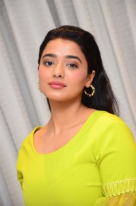 Actress Ketika Sharma in Green Yellow Dress Pics