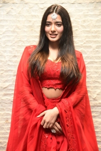 Actress Ketika Sharma Red Lehenga Choli Photos