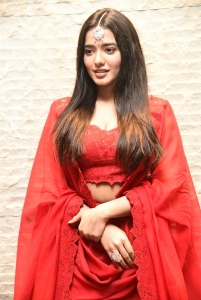 Actress Ketika Sharma in Red Lehenga Choli Photos