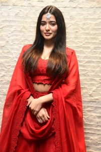 Ranga Ranga Vaibhavanga Actress Ketika Sharma Red Lehenga Photos