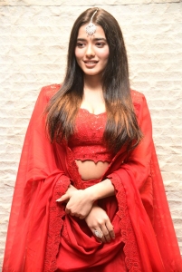 Actress Ketika Sharma in Red Lehenga Choli Photos