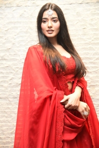 Actress Ketika Sharma in Red Lehenga Choli Photos