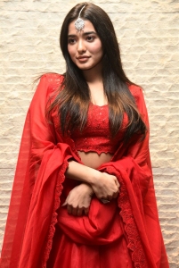 Actress Ketika Sharma in Red Lehenga Choli Photos