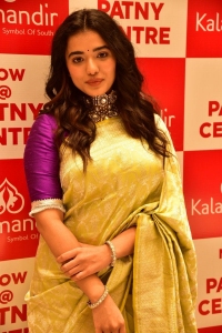 Actress Ketika Sharma Silk Saree Photos @ Kalamandir Showroom