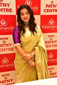 Actress Ketika Sharma Silk Saree Photos @ Kalamandir Showroom