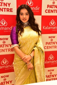 Actress Ketika Sharma Silk Saree Photos @ Kalamandir Showroom