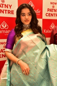 Actress Ketika Sharma Silk Saree Photos @ Kalamandir Showroom