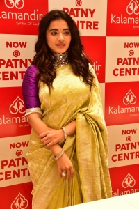 Actress Ketika Sharma Silk Saree Photos @ Kalamandir Showroom