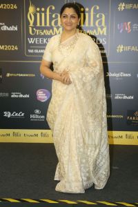 Actress Kushboo Saree Photos @ IIFA Utsavam 2024 Press Conference